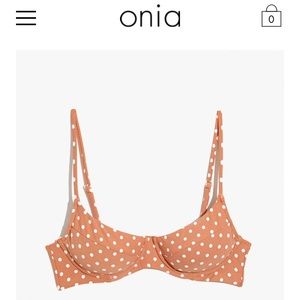 Onia x WeWoreWhat Lydia bikini top polka dot